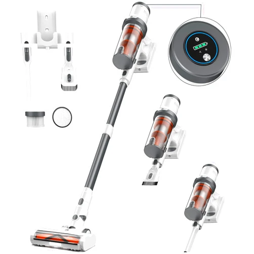 CHEBIO Cordless Vacuum Cleaner, 30Kpa Vacuum Cleaners for Home, Max 50 Mins Runtime, Anti-Tangled Stick Vacuum, Lightweight Vacuum for Carpet, Hard Floor