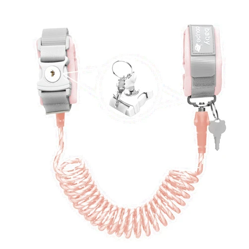 WSZCML Toddler Harness Walking Leash- Child Anti Lost Wrist Link - Child Safety Harness - Upgrade with Reflective(6.5ft) - for Boys and Girls to Disneyland, Zoo or Mall. (Pink)