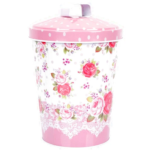 MISETA Mini Desktop Wastebasket Galvanized Trash Can Bucket Decorative Garbage Waste Basket Vintage Farmhouse Metal Utility Pail Desktop Garbage Bin Trash Can Garbage Holder Flower Pot