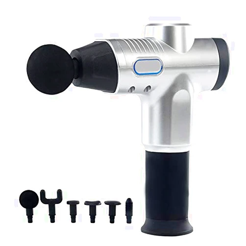 SHAPEU Percussion Deep Tissue Muscle Massage Gun for Muscle Pain and Soreness Relief – 6 Attachments Included with 8 Frequency Speeds, Portable, Electric and Handheld