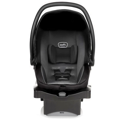 Evenflo LiteMax 35 Infant Car Seat (Knoxville Gray), Lightweight, Extended Use, Belt Lock-Off, Ergonomic Handle