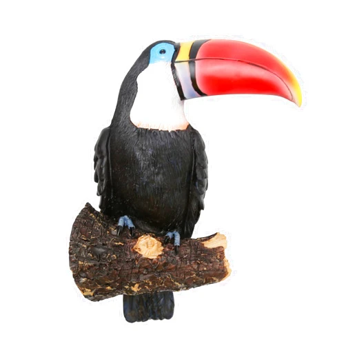 Vkinman 11.4 Inch Toucan Garden Statue Tree Decor Porch Decor Tree Faces Decor Yard Art