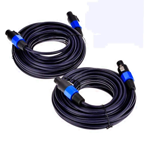 Yuyaokk 2Pack 6 ft Male Speakon to Speakon Cables, Professional 12 Guage AWG Audio Cord DJ Speaker Cable Wire with Twist Lock - 2 Conductor.
