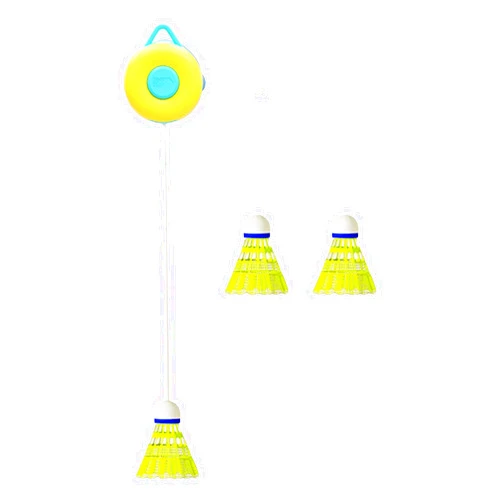 Generic Badminton Training Tool for Solo Practice, Racket with Stable Suction Base, high-Strength Elastic Rope, Improves Skills for Children, and Adults, Suitable for Indoor and Outdoor Exercise.
