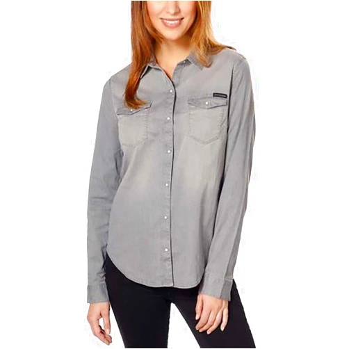 Calvin Klein Jeans Women's Women's Long Sleeve Denim Button Down Shirt