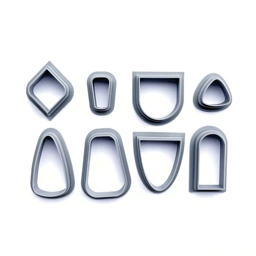 THE CLAYFUL CO. Polymer Clay Cutters for Earrings – The Clayful Co Classic Shapes Pack Set of 8 – Cookie Cutters for Clay Jewelry Making