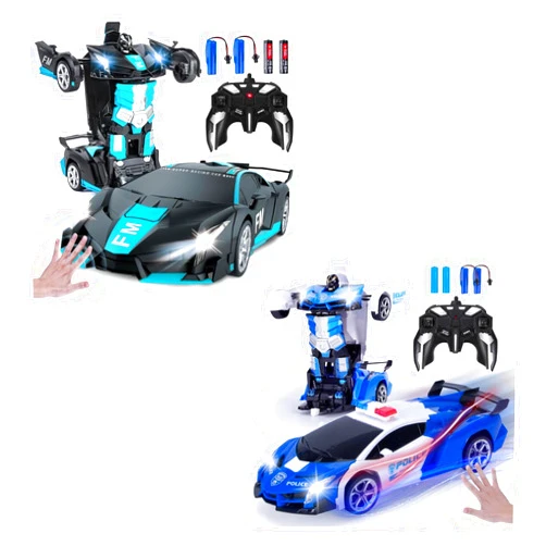 Wrystte Remote Control Car for Boys,Gesture Sensing Transform 2.4Ghz RC Cars with Light Music,Kids Toys for Ages 4-12, One Button Deformation,360 Degree Rotating Drift, Xmas Birthday Gift for Boys