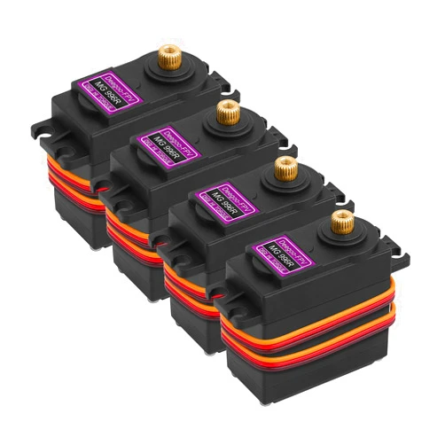Deegoo-FPV Deegoo [4-Pack] MG996R 55g Metal Gear Torque Digital Servo Motor for Futaba JR RC Helicopter Car Boat Robot