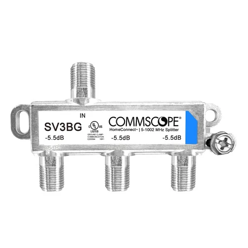 CommScope SV3BG HomeConnect 3-Way Balanced Coaxial Cable Splitter 5-1002 MHz CATV 120 dB 75 ohm Indoor/Outdoor