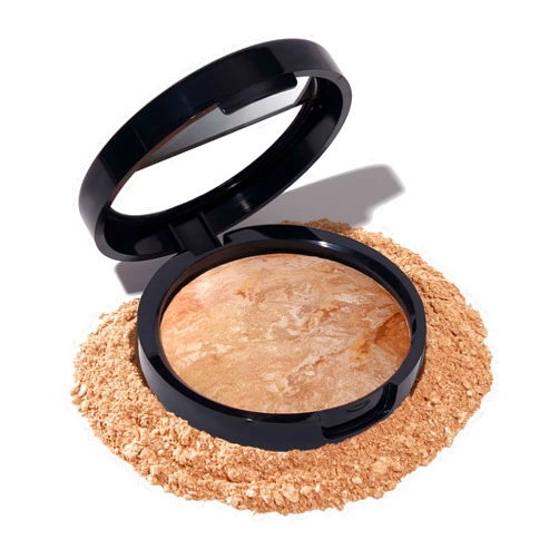 LAURA GELLER NEW YORK Award-Winning Baked Balance-n-Brighten Color Correcting Powder Foundation - Medium - Buildable Light to Medium Coverage - Demi-Matte Natural Finish
