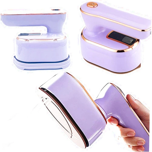 HaicOm Travel Steam Iron Mini: Handheld Size Portable Fabric Garment Steamer Small Hand Garment Electric Steam Iron for Dress Shirts Plancha a de Vapor Para Ropa Portatil Travel Essentials