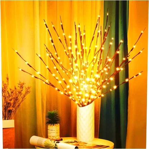 KXCOFTXI 3 Pack Twig Lights, Prelit Branches, USB Plug in Branches Lights with 60 LED Bulbs, Romantic Decorative Iights for Vase, Lighted Tree Branches for Indoor, Plug in Lighted Branches for Party