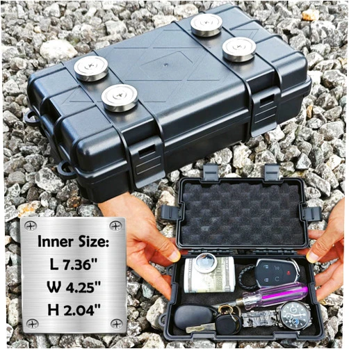 JFOMOYGI Upgrade Large 7.3''x4.2'' Magnetic Key Holder Under Trucks Car,Car Key Fob Holder,Heavy-Duty Magnetic Key Box Under Car,Hide a Key,Strong Magnetic Key Hider Outside for Hiding Keys【Splash Resistant】