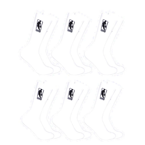 Ultra Game NBA Men's Athletic Cushioned Secure Fit Crew Socks - 6 Pack