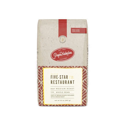 PapaNicholas Coffee Whole Bean Coffee, 5-star Restaurant Blend, 2 Pound