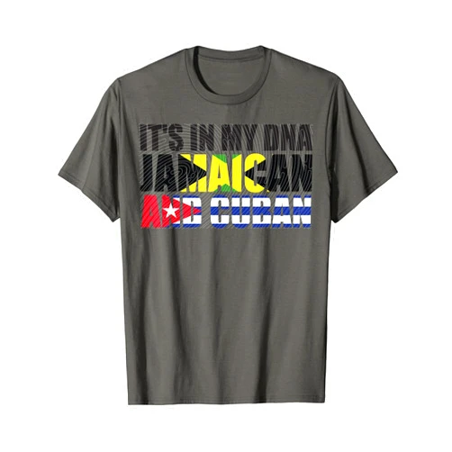 Jamaica Cuba Hispanic Heritage Family Roots Jamaican Cuban DNA Jamaica Cuba Flag Heritage Spanish T-Shirt