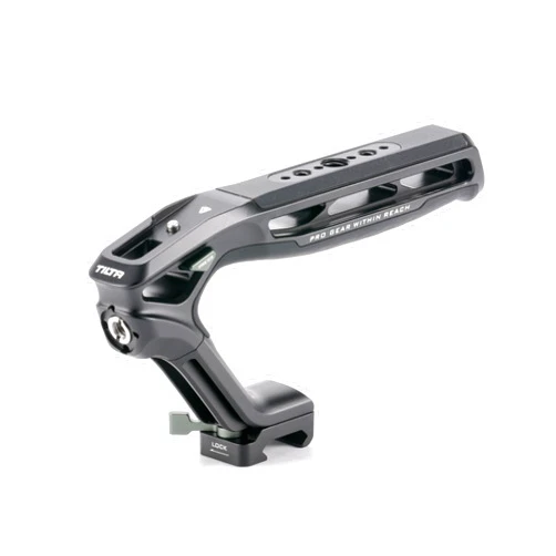 Tilta Xeno Top Handle - Black | Aluminum Alloy and Silicone Build | 1/4″-20 and 3/8″-16 Threads w/Locating Points | Safety Release Pin | Comfortable Handling (NATO)