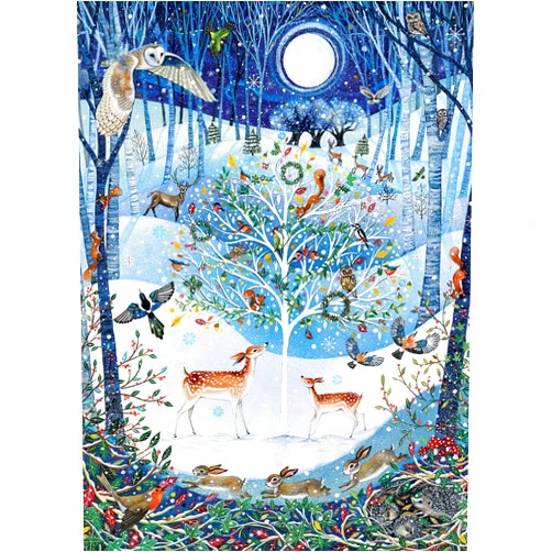 Cobble Hill Puzzle Company Ltd. Cobble Hill 500 Piece Puzzle - Winter Woodland - Sample Poster Included