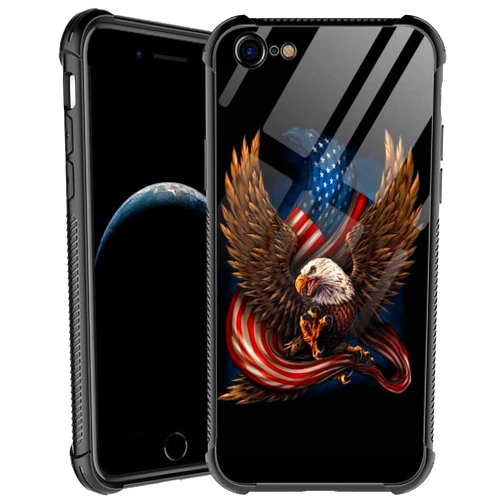 HAARBB Case Compatible with iPhone 6S Case,Patriotic Eagle Case for iPhone 6 Men Boys,Shockproof Anti-Scratch Soft TPU Case for iPhone 6/6s Patriotic Eagle