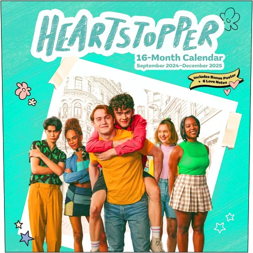 Netflix Heartstopper 16-Month 2024-2025 Wall Calendar with Bonus Poster and Love Notes