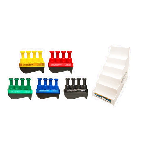 CanDo 10-3798 Digi-Flex LiTE Exerciser Set with Plastic Stand, Yellow/Red/Green/Blue/Black