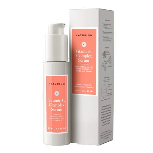 Naturium Vitamin C Complex Face Serum, Anti-Aging Facial Treatment with Hyaluronic Acid & Vitamin E, 1 oz