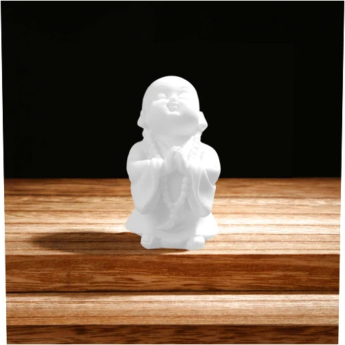 Carefree Fish Buddha Statue Minimalist Sandstone Buda Ornament Monk Figurine Zen Decor Bring Home a Ray of Sunshine
