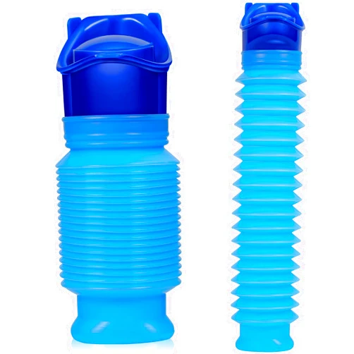 NUOOO Emergency Toilet Portable Potty Pee Bottles for Male Female Kids Shrinkable Urinal Urine Bottle Outdoor Camping Travel Traffic Jam 750ml