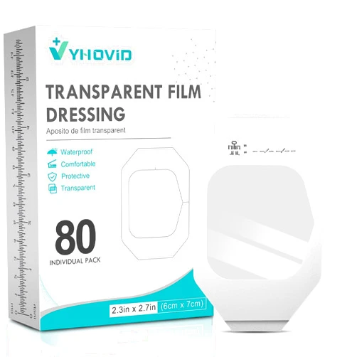 YHOVID 80 Packs Transparent Film Dressing 2.375