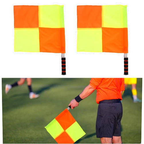EIMSOAH 2PCS Soccer Ar Flag, Soccer Football Flags for Referees, Referee Linesman Flags with Storage Bag for Sports Match, Soccer, Football, Hockey Training, Soccer Accessories Linesman Flags
