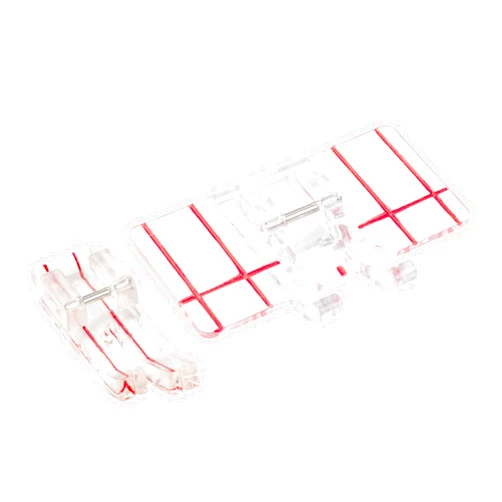 FIKLOTA 2-Piece Clear Top-Load Border Guide Foot and Clear View 1/4