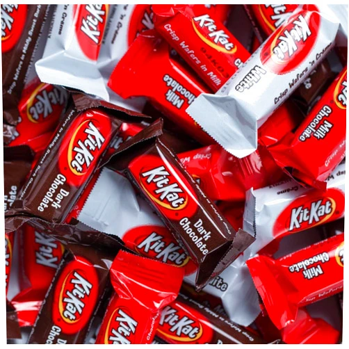Sweetsome KIT KAT Chocolate Bars Miniatures, 16oz (1LB) Bulk Candy, Assorted Miniatures, (White, Milk, Dark Chocolate) - 1 Pound (Pack of 1)