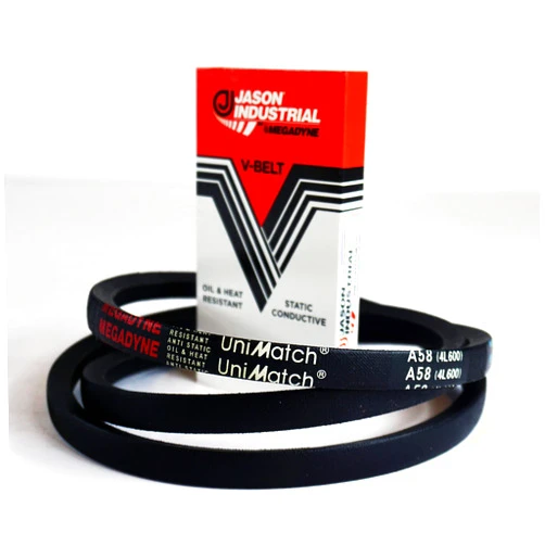 Jason Industrial Megadyne - Jason Industrial V Belt - A58-4L600 – (Pack of 1) – Wrapped V-Belt - 60 Inch Length - 1/2 Inch Top Width - 11/32 Inch Thick