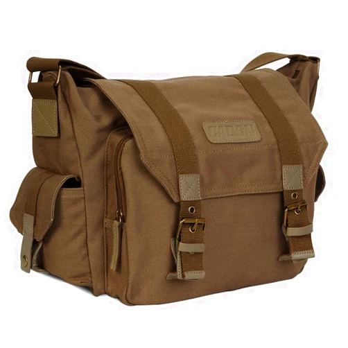CADeN Camera Bag Case Canvas Compatible for Nikon, Canon, Sony DSLR/SLR Mirrorless Camera with Tripod Holder, Camera Shoulder Messenger Bag for Men/Women Brown