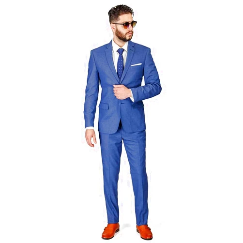 AZAR MAN Slim Fit Men Suit Micro Textured Weave 2 Button Notch Collar AZAR 11812