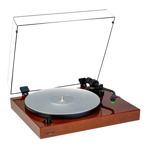 Fluance RT81+ Elite High Fidelity Vinyl Turntable Record Player, Audio Technica VM95E Cartridge, Anti-Resonant Platter, Acrylic Mat, Phono Preamp Wood Plinth Adjustable Isolation Feet - Natural Walnut
