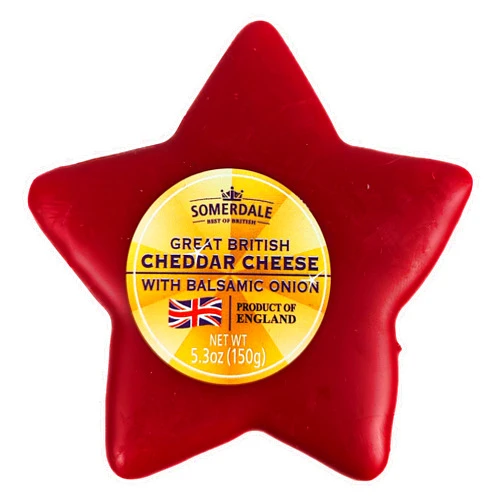 Generic Somerdale Great British Cheddar Cheese With Balsamic Onion in Star Shape 5.3 oz