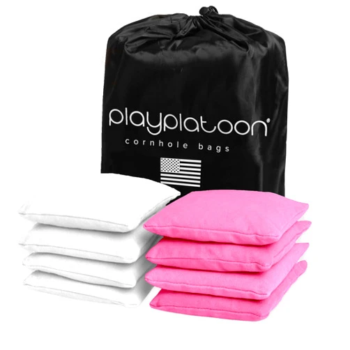 Play Platoon Premium Weather Resistant Duckcloth Cornhole Bags - Set of 8 Bean Bags for Corn Hole Game - Regulation Size & Weight