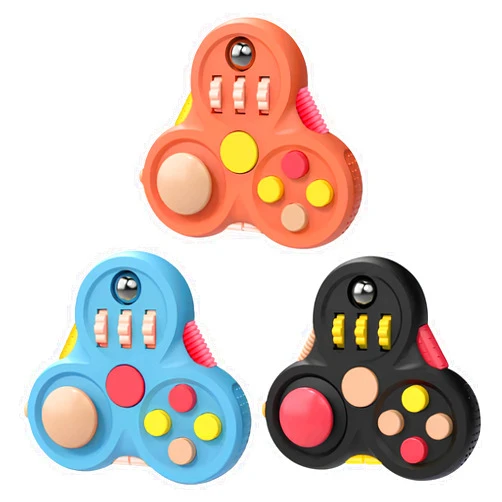 Yrissmiss Fidget Toys Adults,3Pcs Fidget Pad Fidgets,Autism Figette Cubes,Cool Fidget Clicker Controller Desk Toys,Anxiety Relief Stress ADHD Toys,Sensory Fidget Cubes Gifts for Kids Teens Boys(A)