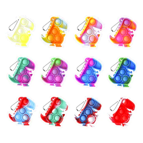 Okpasana 12PCS Pop Fidget Toys Bulk Its Party Favors for Kids Mini Pop Keychain It Fidgets for Classroom Prizes Goodie Bag Stuffers
