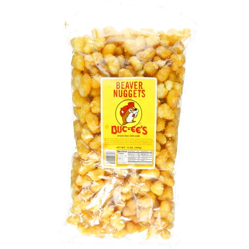 Buc-ee's Famous Beaver Nuggets Sweet Corn Puff Snacks Texas Bucees, One 13 Ounce Bag