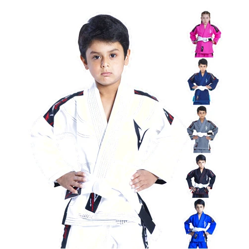 Vector Sports Brazilian BJJ Gi Jiu Jitsu Gi for Child Kids Gi Uniform Durable Pant & Jacket 100% Cotton with Free Belt