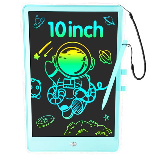 PYTTUR 10 Inch LCD Writing Tablet for Kids Learning Drawing Tablets Reusable Toddler Educational Drawing Pad Kids Toys for Boys Girls(C2-Blue)
