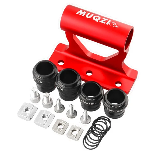 MUQZI Bike Fork Mount, 20x100mm/20x110mm Thru-Axle Fork Mounts Block Holder for MTB Road Bikes, Red