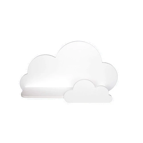 Bugybagy Trend Lab Cloud,Nursery White Cloud Wall Shelf for Baby Kids Room