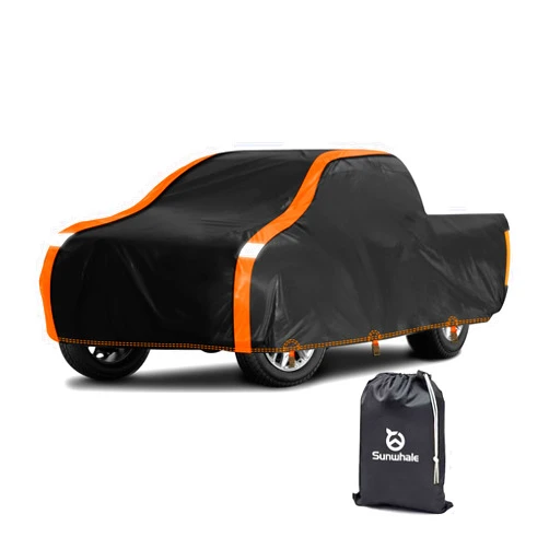 Sunwhale Truck Cover Waterproof All Weather Heavy Duty Outdoor Pickup Cover Snowproof Dust Rain Sun UV Protection - Universal Fit for Ford F150 Chevy Silverado GMC Dodge Ram 1500 - Up to 230''