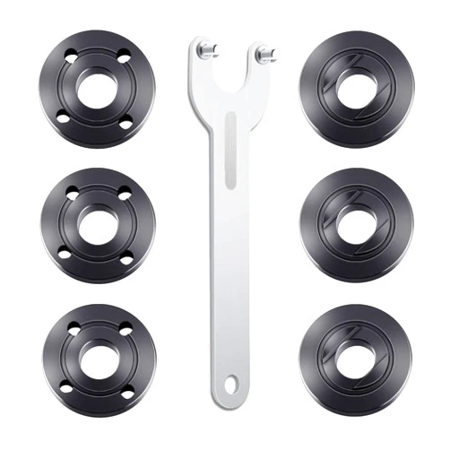 Fyjbnh 7PCS Angle Grinder Nut Angle Grinder Wrench Kit 5/8-11 Flange Metal Lock Nut for Compatible with Dewalt Milwaukee Makita193465-4 Metabo Bosch Ryobi Black Decker 4.5