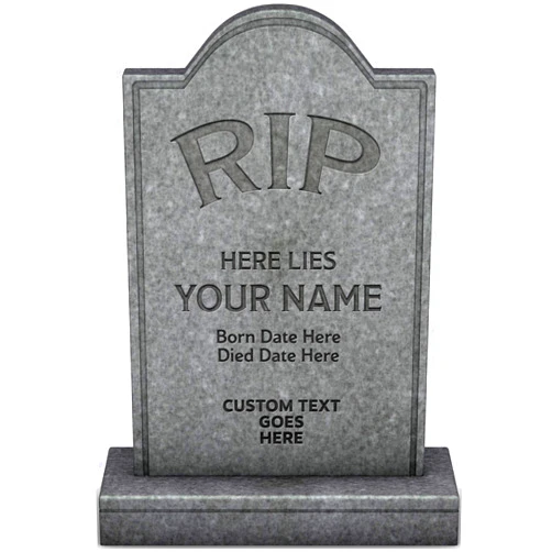 PP4U Halloween Coropolast Tombstone Yard Sign, Personalize it!, Includes Stakes