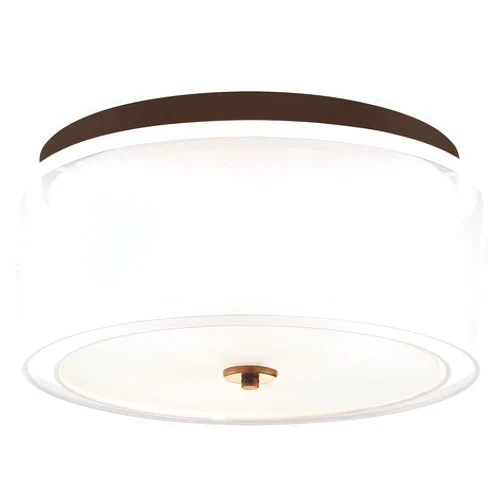 Minka Lavery Flush Mount Ceiling Light 3078-416 Studio 5 Low Profile Fixture, 3-Light 180 Watts, Painted Bronze