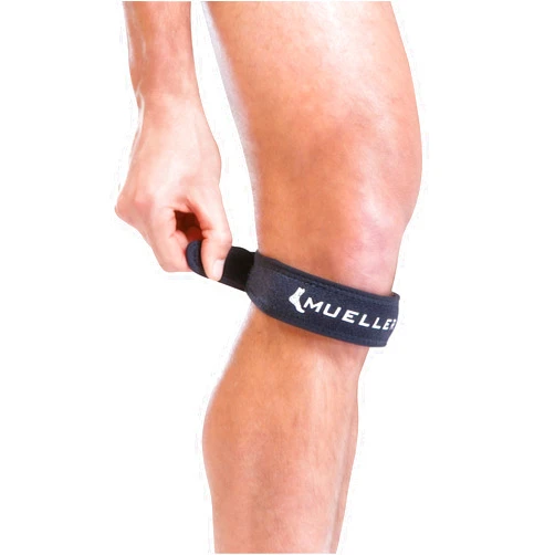 MUELLER Sports Medicine Jumper's Knee Single Strap, Knee Pain Relief Support for Men and Women, Ideal for Osgood-Schlatter's, Runner's Knee, Patellar Tendinitis, One Size